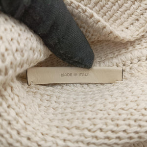 Pre-owned Fendi Croissant Crochet White Fabric × leather 8BR790 shoulderbag | stylenewstar