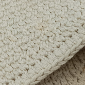 Pre-owned Fendi Croissant Crochet White Fabric × leather 8BR790 shoulderbag | stylenewstar