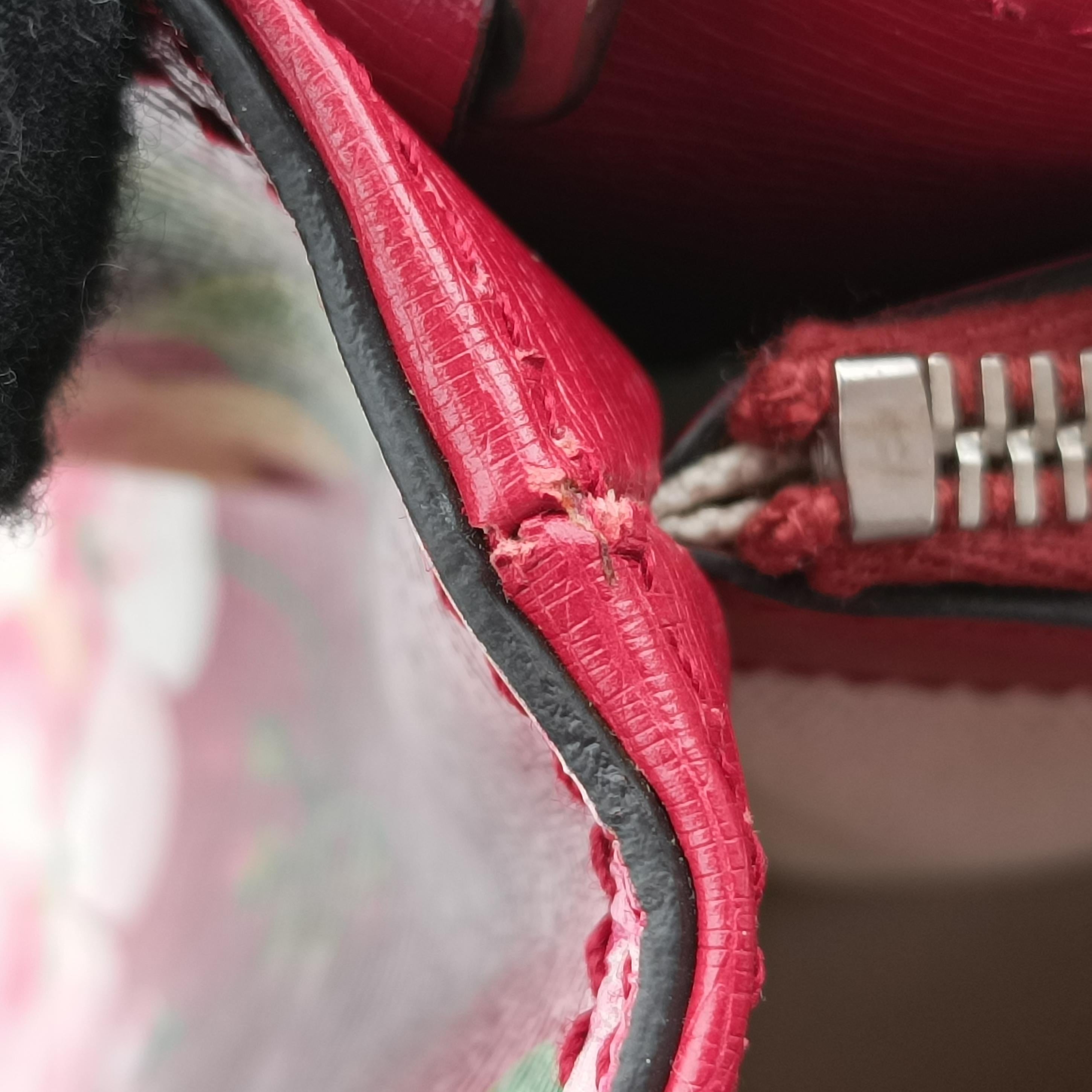 Pre-owned Gucci Bamboo Shopper Red×Multicolour Leather 323660 shoulderbag | stylenewstar