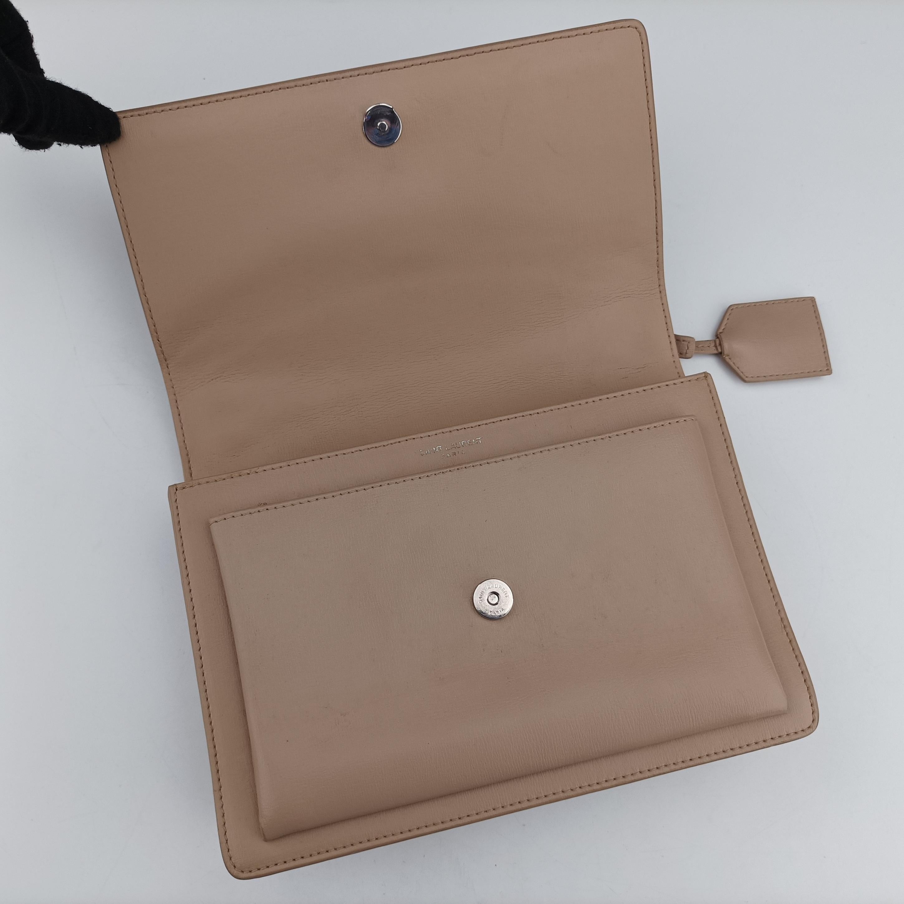 Secondhand Yves Saint Laurent SUNSET Beige Leather 442906 shoulderbag | stylenewstar