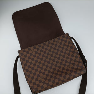 Pre-owned Louis Vuitton BROOKLYN MM EBENE Damier Canvas N51211 crossbodybag | stylenewstar