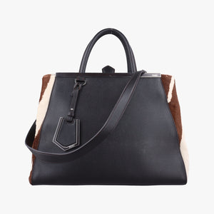 Pre-owned Fendi 2 JOURS Multicolour leather×ponyhair 8BH250 shoulderbag | stylenewstar