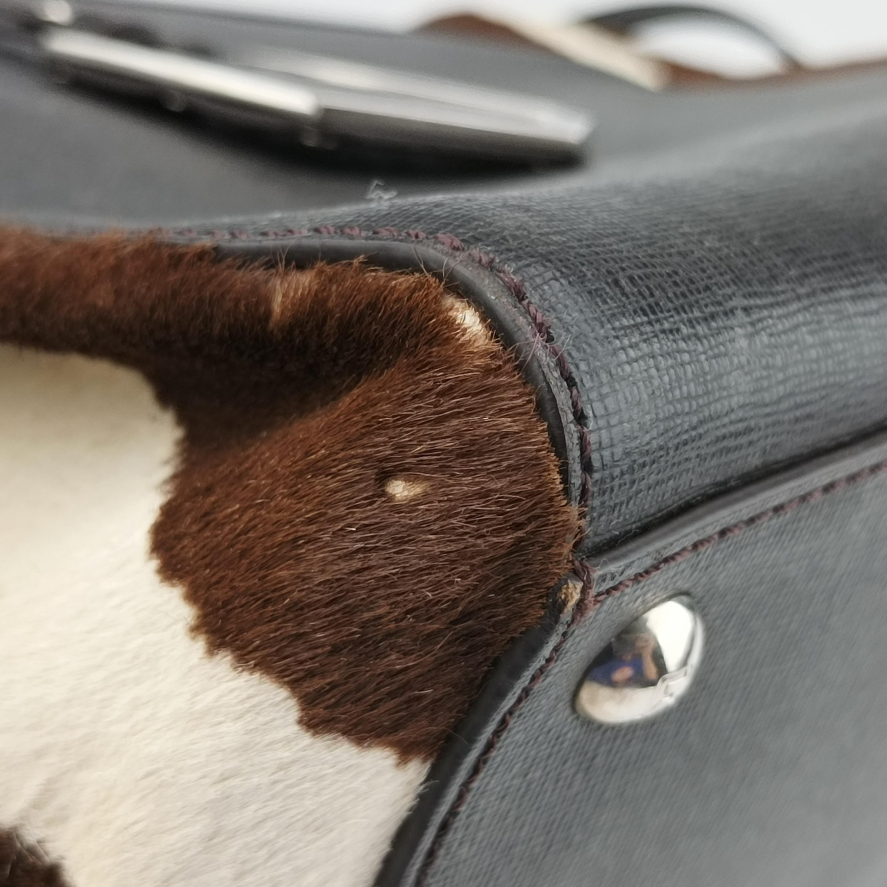 Pre-owned Fendi 2 JOURS Multicolour leather×ponyhair 8BH250 shoulderbag | stylenewstar