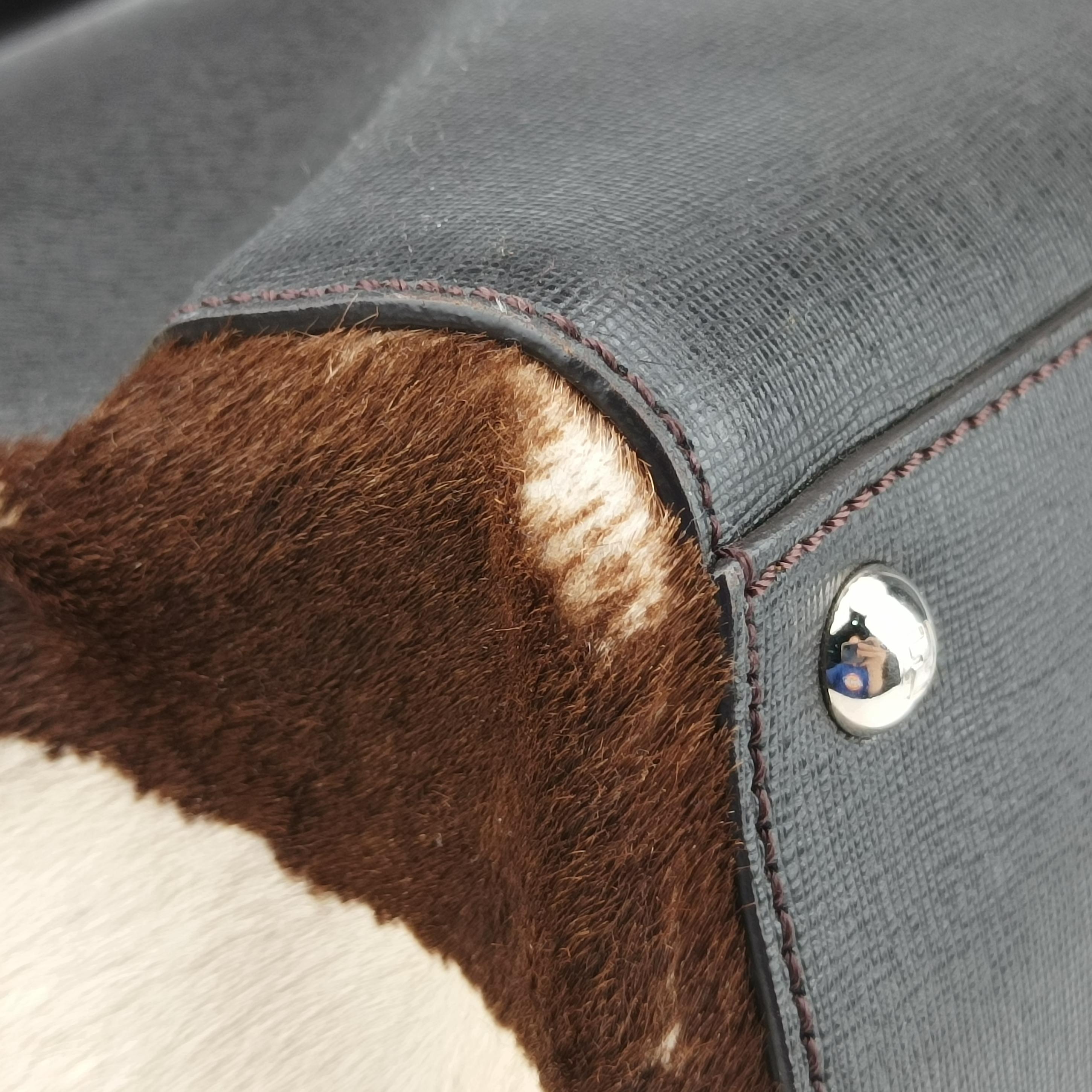 Pre-owned Fendi 2 JOURS Multicolour leather×ponyhair 8BH250 shoulderbag | stylenewstar