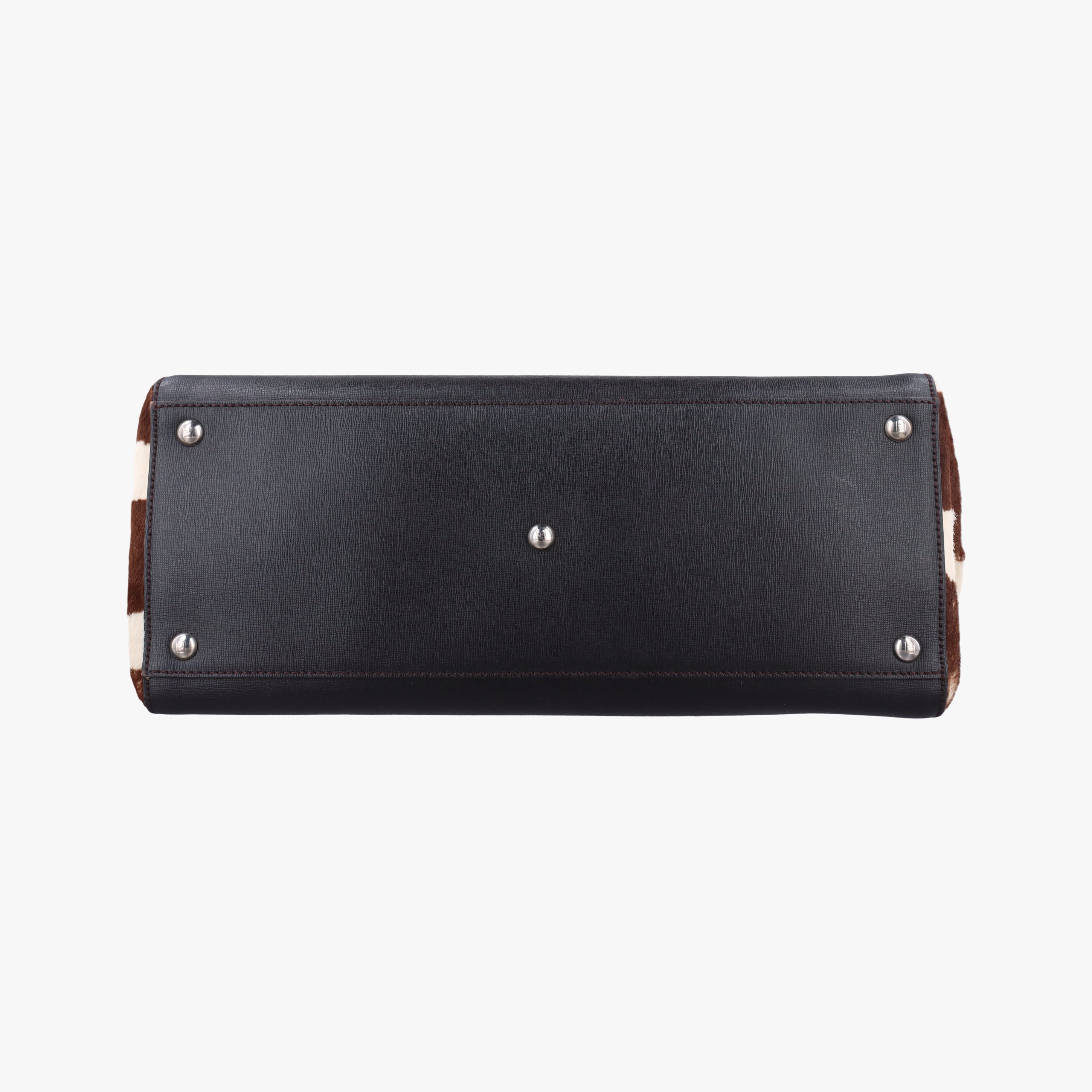 Pre-owned Fendi 2 JOURS Multicolour leather×ponyhair 8BH250 shoulderbag | stylenewstar