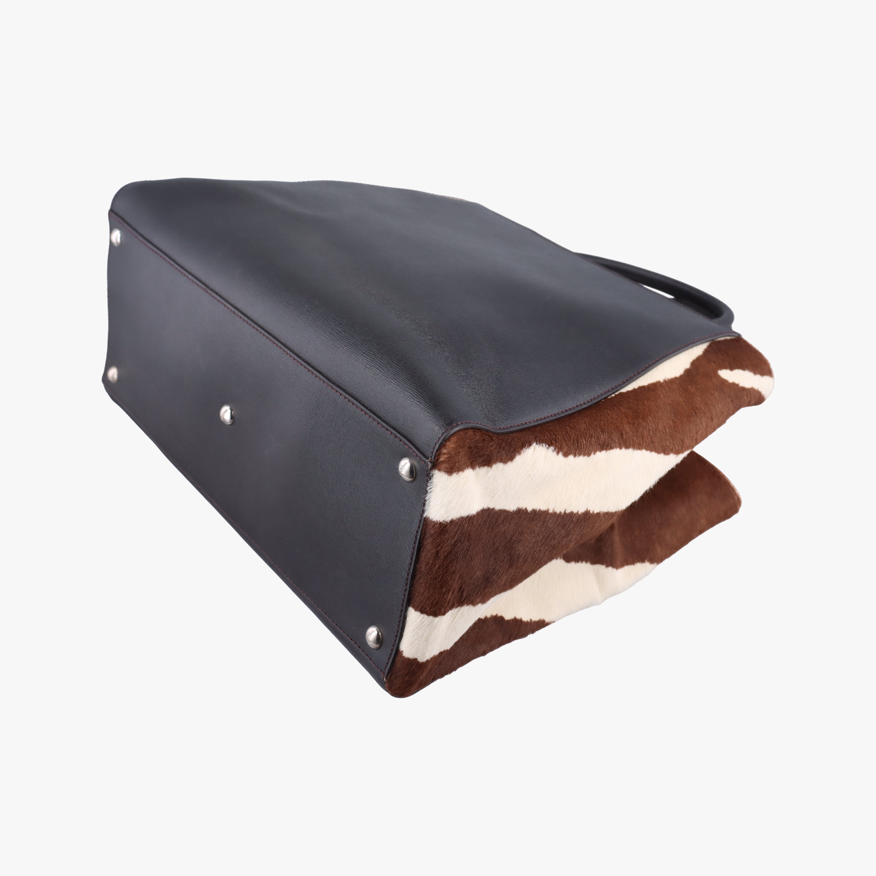 Pre-owned Fendi 2 JOURS Multicolour leather×ponyhair 8BH250 shoulderbag | stylenewstar