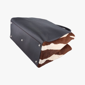 Pre-owned Fendi 2 JOURS Multicolour leather×ponyhair 8BH250 shoulderbag | stylenewstar