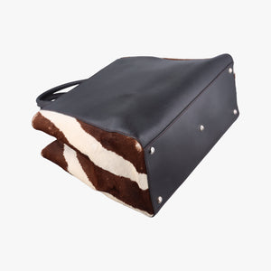 Pre-owned Fendi 2 JOURS Multicolour leather×ponyhair 8BH250 shoulderbag | stylenewstar