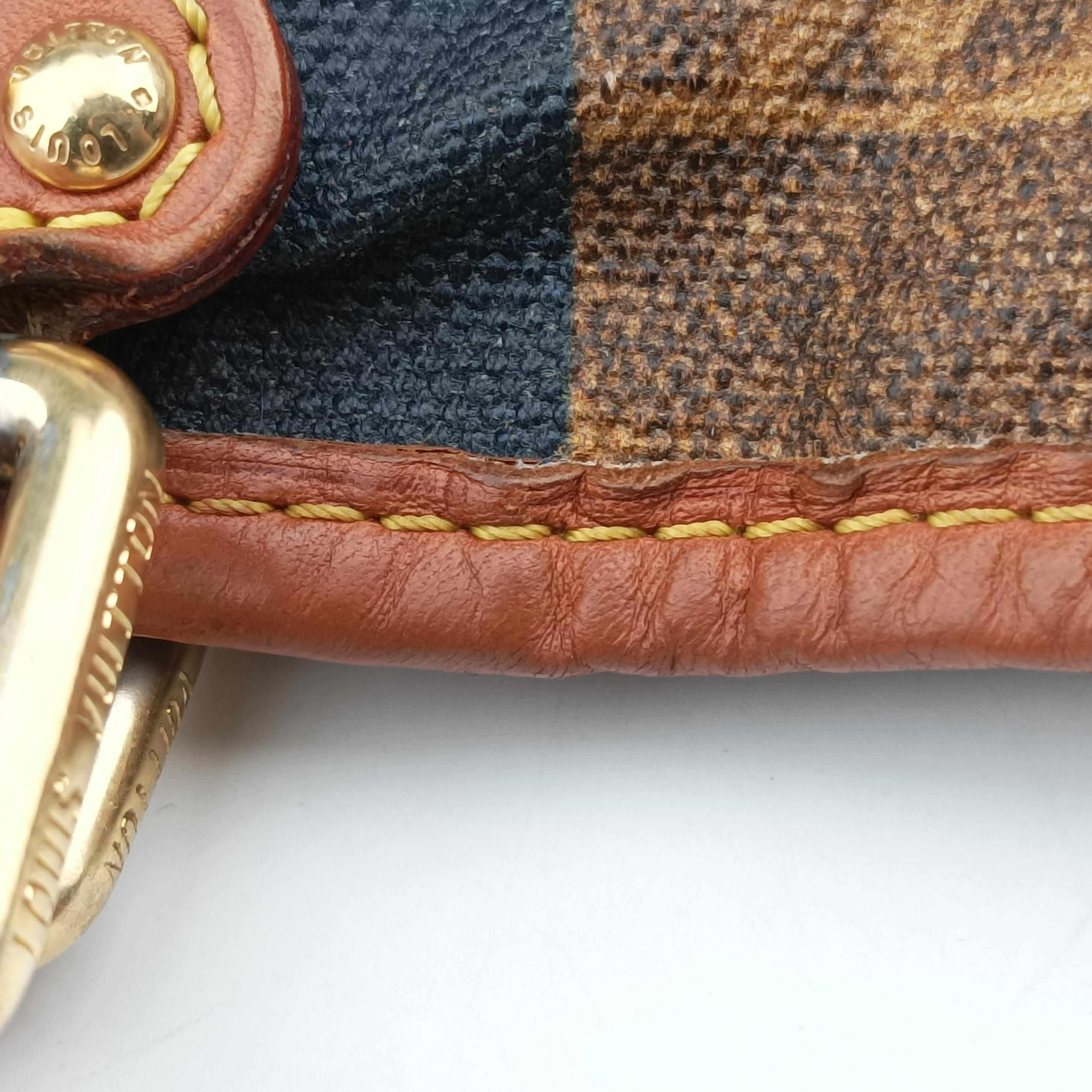 Pre-owned Louis Vuitton Sac Rayures GM brown ×multicolor Monogram Tissue M56385 handbag | stylenewstar