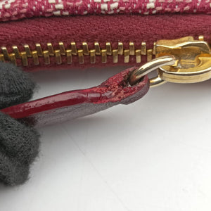 Pre-owned Christian Dior Saddle Red×beige Jacquard  handbag | stylenewstar