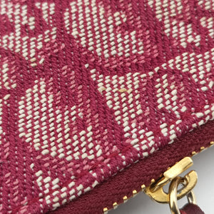 Pre-owned Christian Dior Saddle Red×beige Jacquard  handbag | stylenewstar