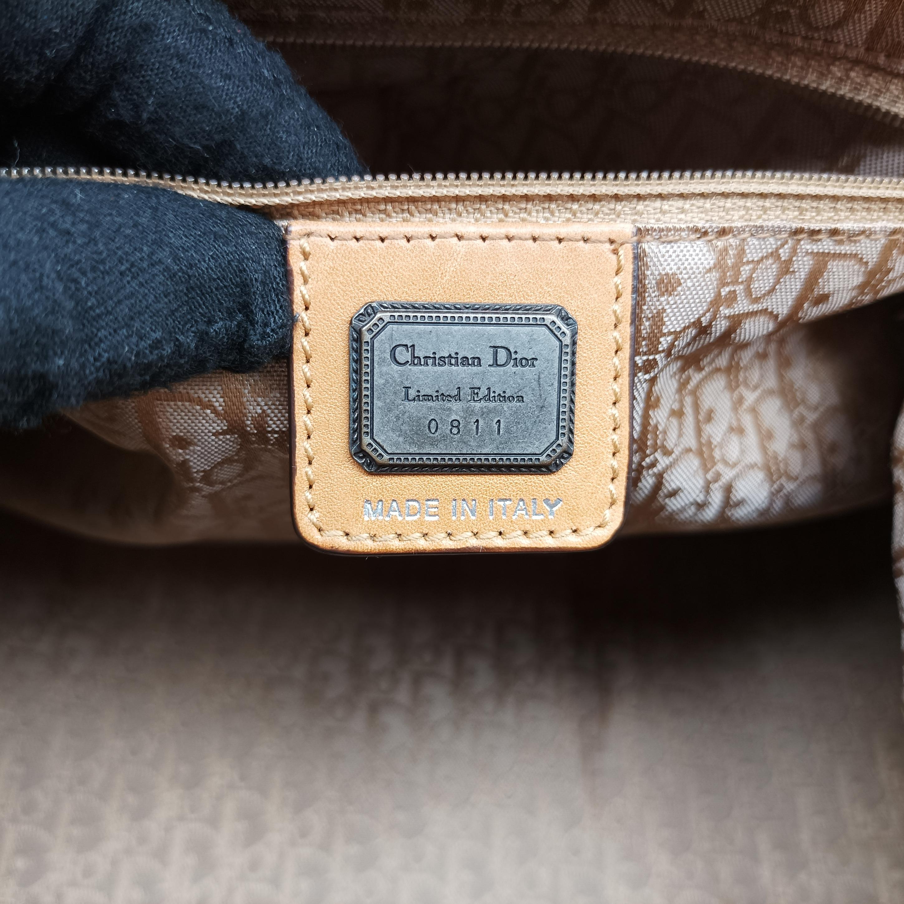 Pre-owned Christian Dior Samourai 1947 Brown leather  handbag | stylenewstar