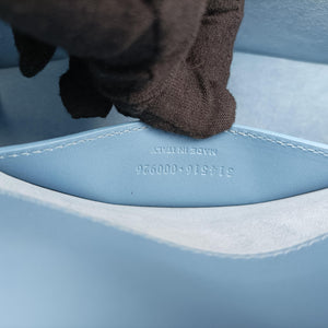 Pre-owned Yves Saint Laurent Small Betty Flap Blue Leather 314516 shoulderbag | stylenewstar