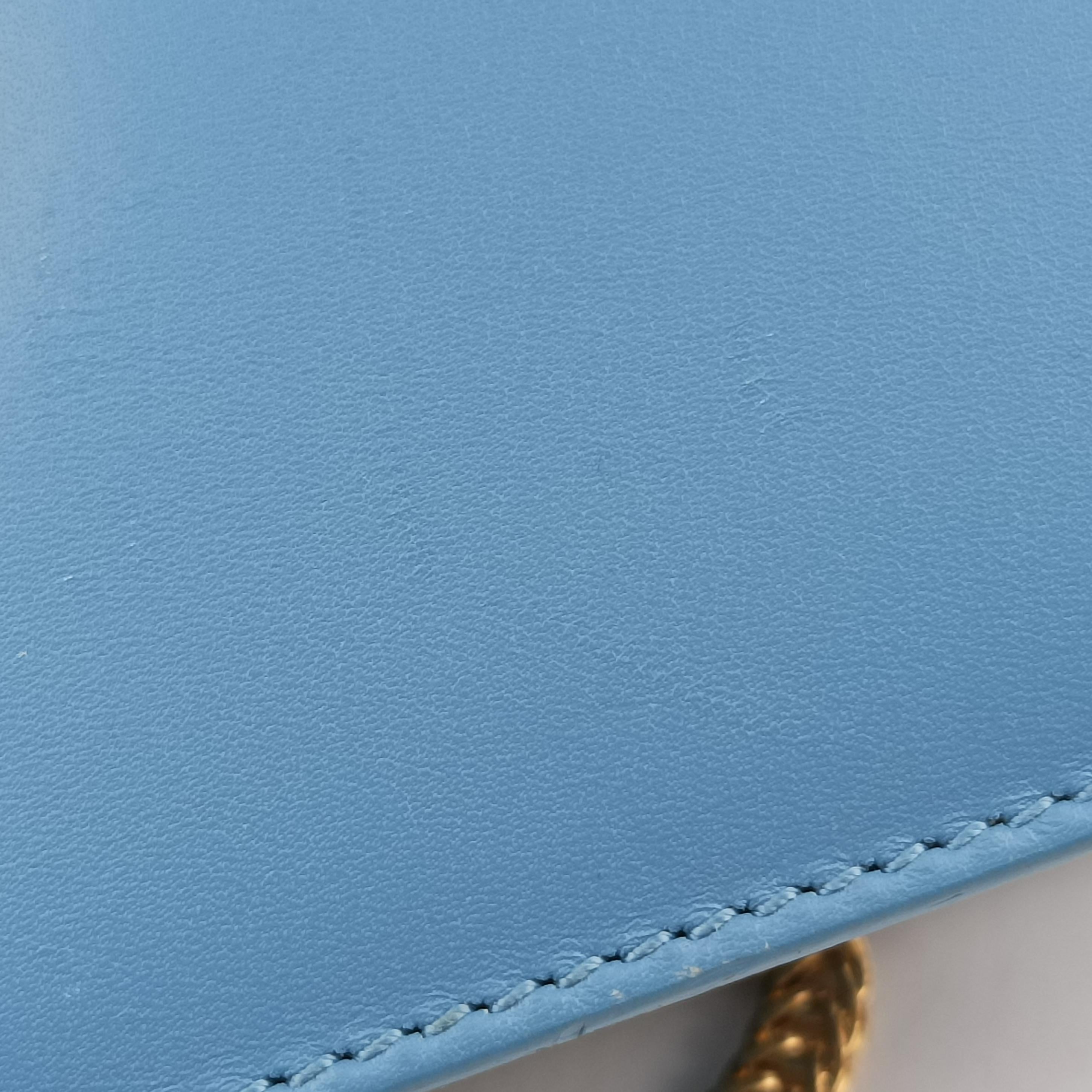 Pre-owned Yves Saint Laurent Small Betty Flap Blue Leather 314516 shoulderbag | stylenewstar