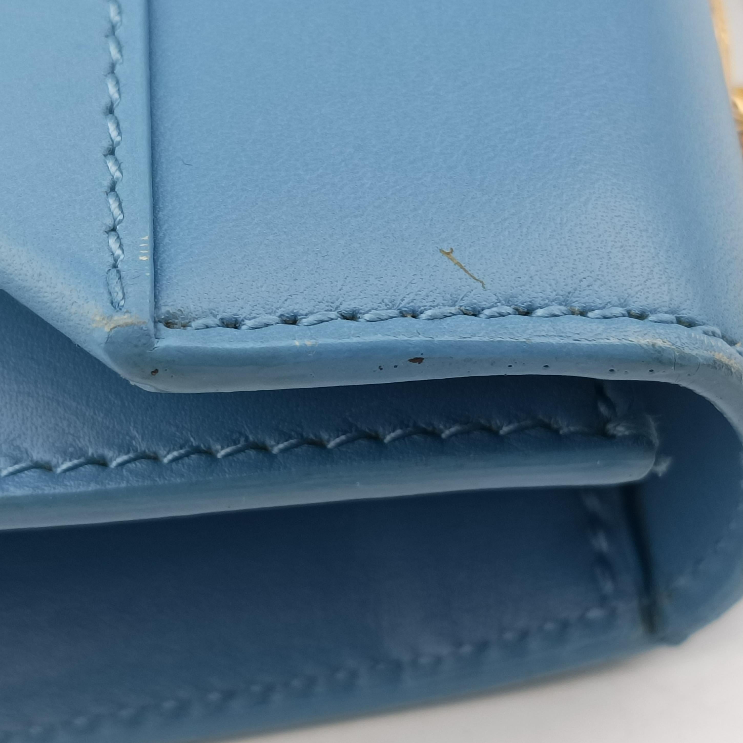 Pre-owned Yves Saint Laurent Small Betty Flap Blue Leather 314516 shoulderbag | stylenewstar