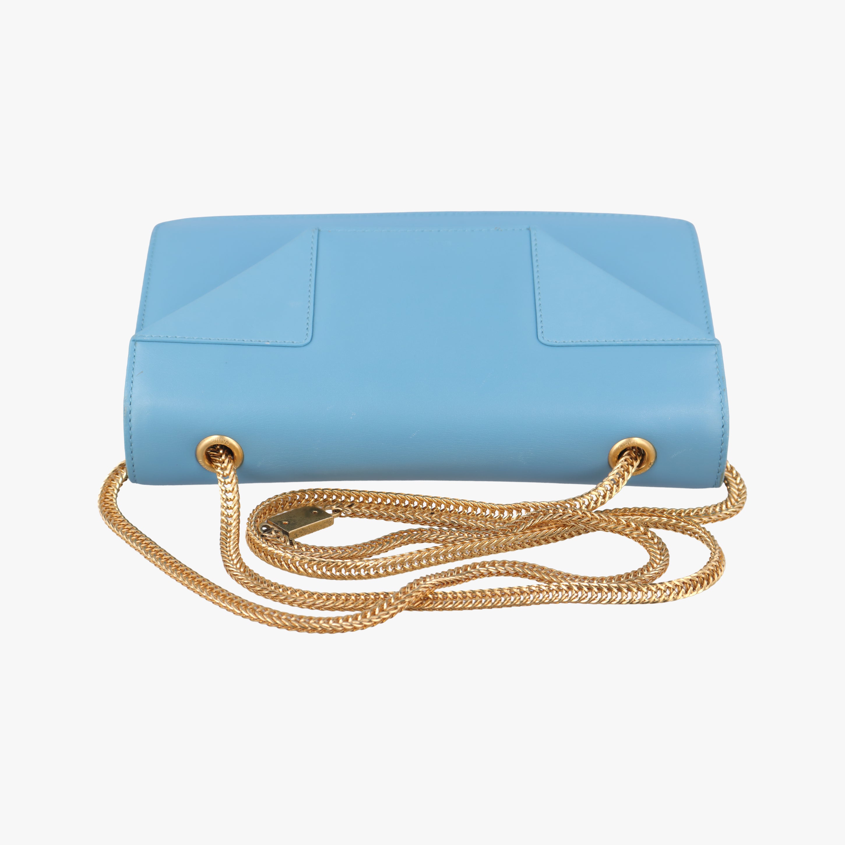 Pre-owned Yves Saint Laurent Small Betty Flap Blue Leather 314516 shoulderbag | stylenewstar