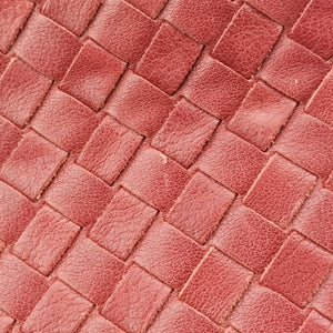 Pre-owned Bottega Veneta Intrecciato Red lambskin  handbag | stylenewstar