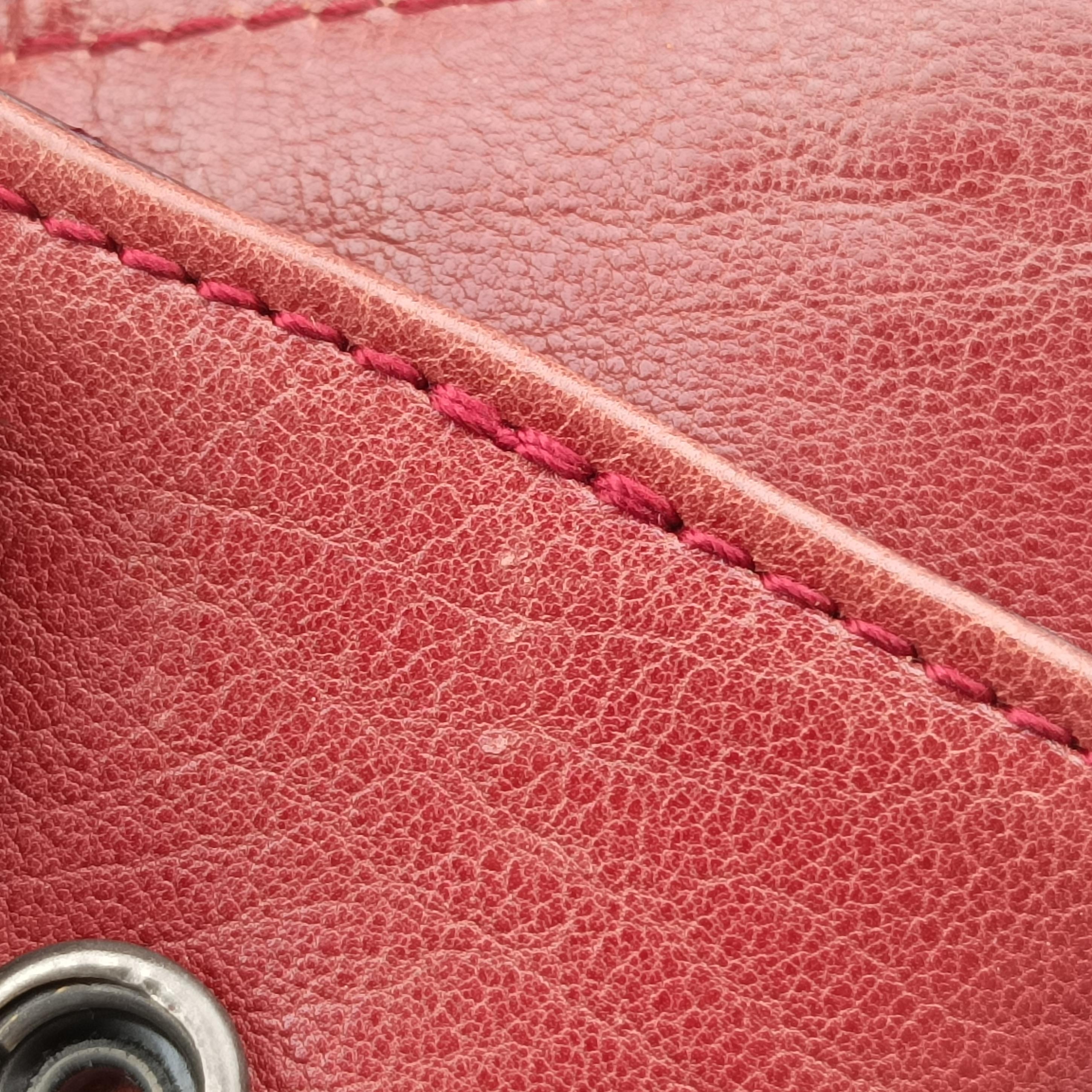 Pre-owned Bottega Veneta Intrecciato Red lambskin  handbag | stylenewstar