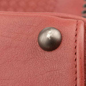 Pre-owned Bottega Veneta Intrecciato Red lambskin  handbag | stylenewstar