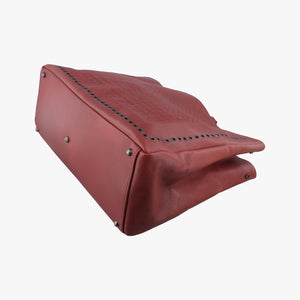 Pre-owned Bottega Veneta Intrecciato Red lambskin  handbag | stylenewstar