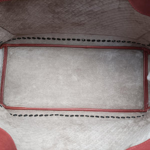 Pre-owned Bottega Veneta Intrecciato Red lambskin  handbag | stylenewstar