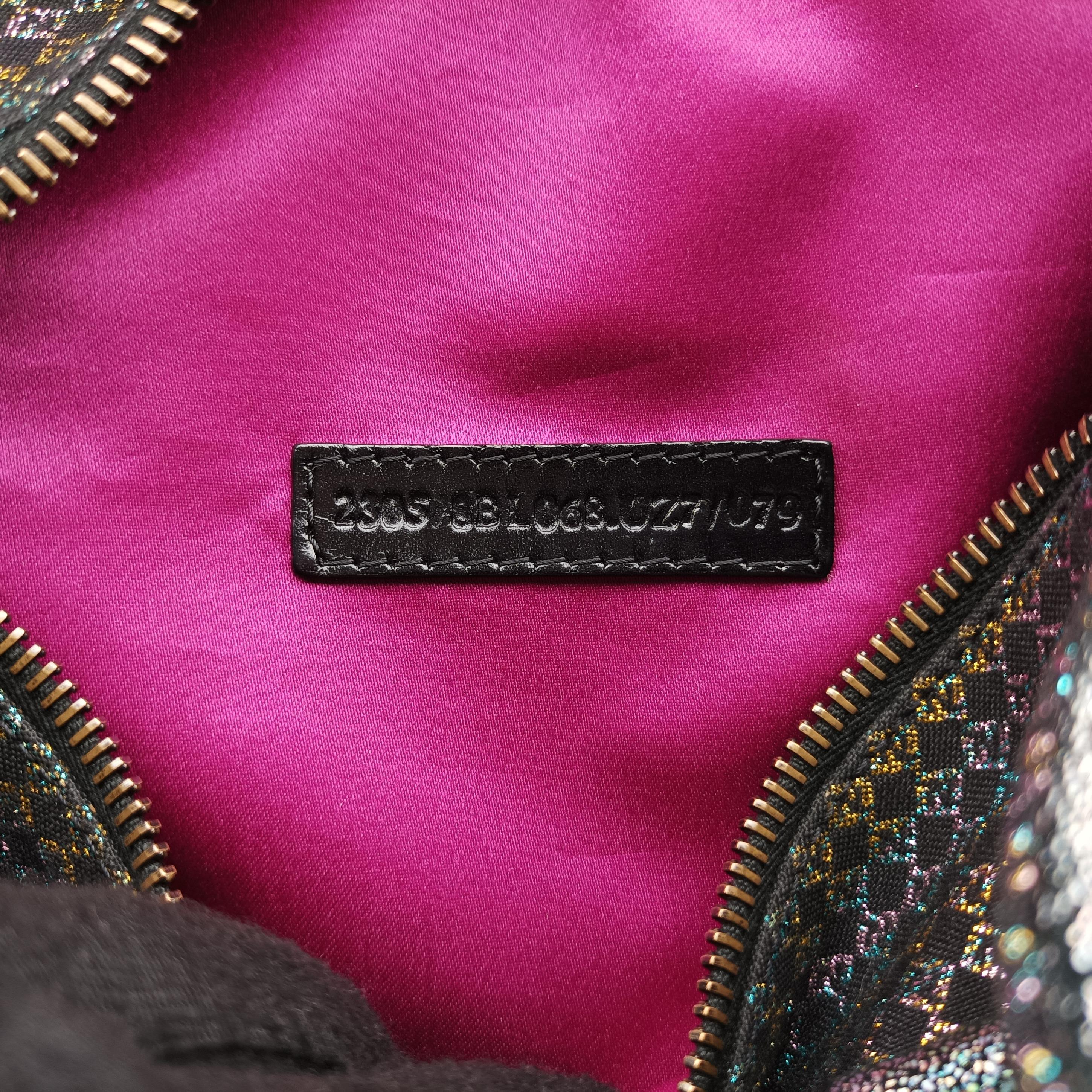 Pre-owned Fendi Zucchino Glitter Logo Multicolour canvas 8BL068 handbag | stylenewstar