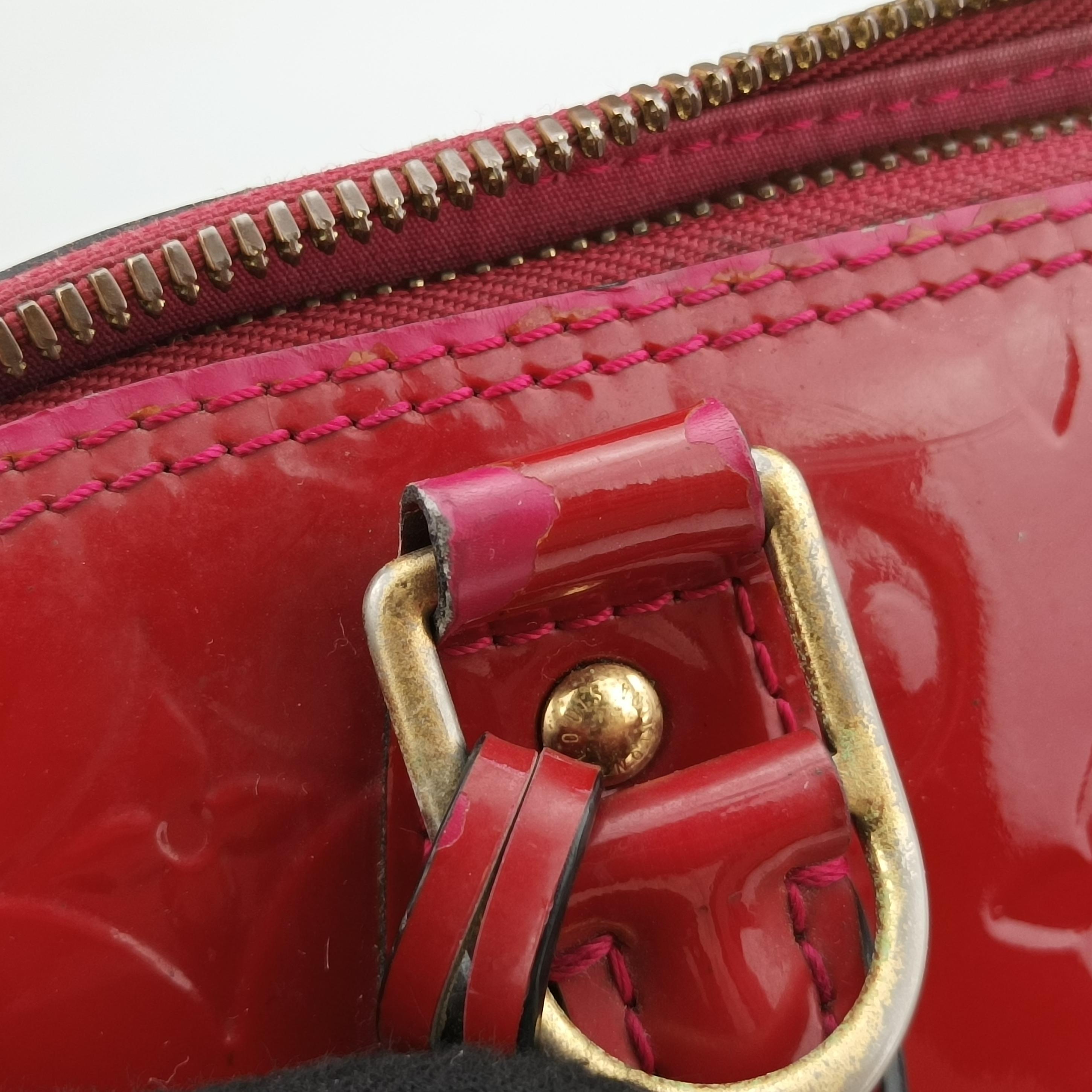 Pre-owned Louis Vuitton Alma PM pomme d'amour Vernis M90096 handbag | stylenewstar