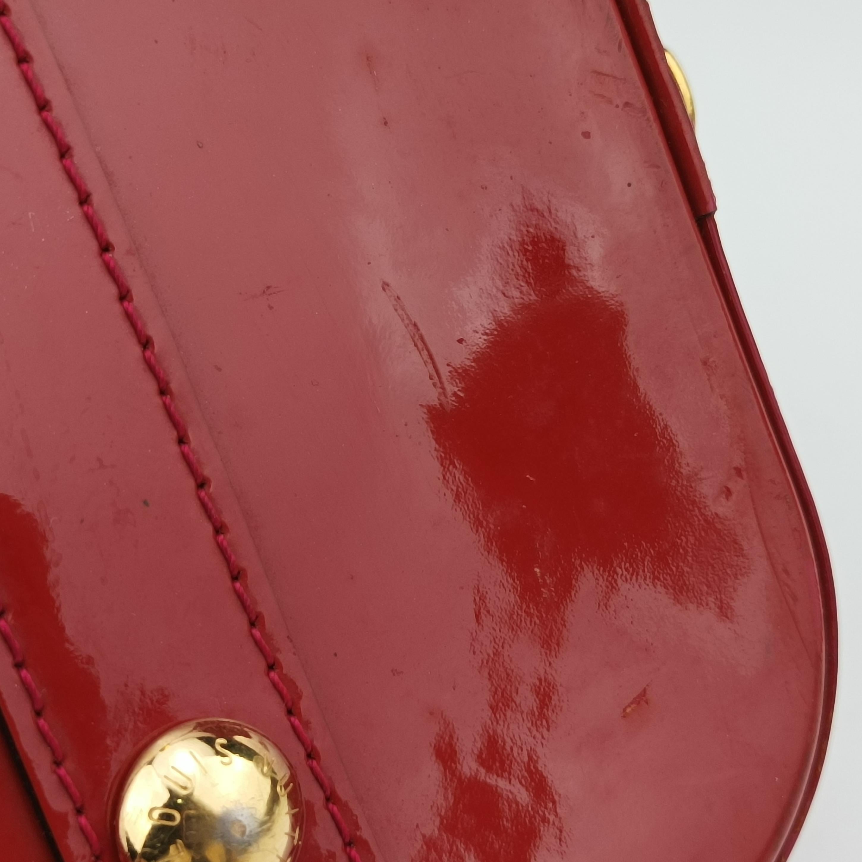 Pre-owned Louis Vuitton Alma PM pomme d'amour Vernis M90096 handbag | stylenewstar