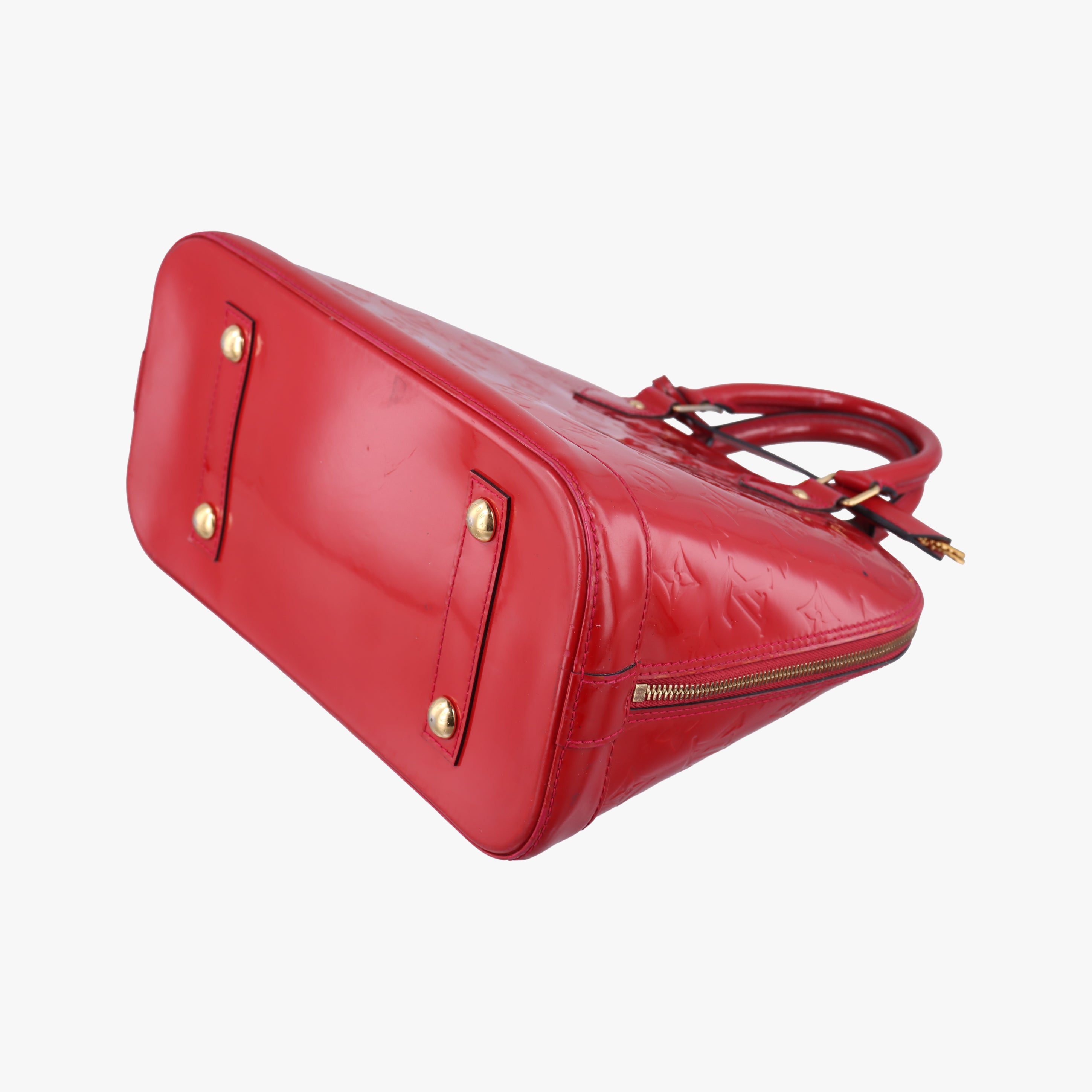 Pre-owned Louis Vuitton Alma PM pomme d'amour Vernis M90096 handbag | stylenewstar