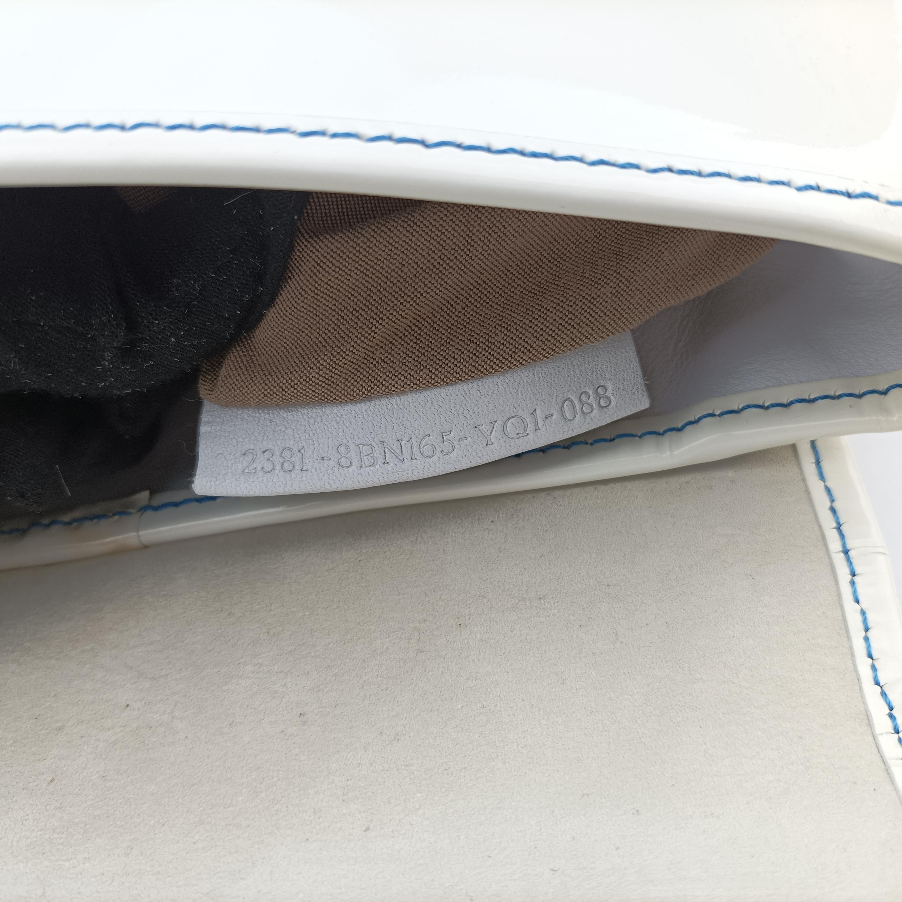 Vintage Fendi Stripe Calfhair and Velvet White Patent 8BN165 handbag | stylenewstar