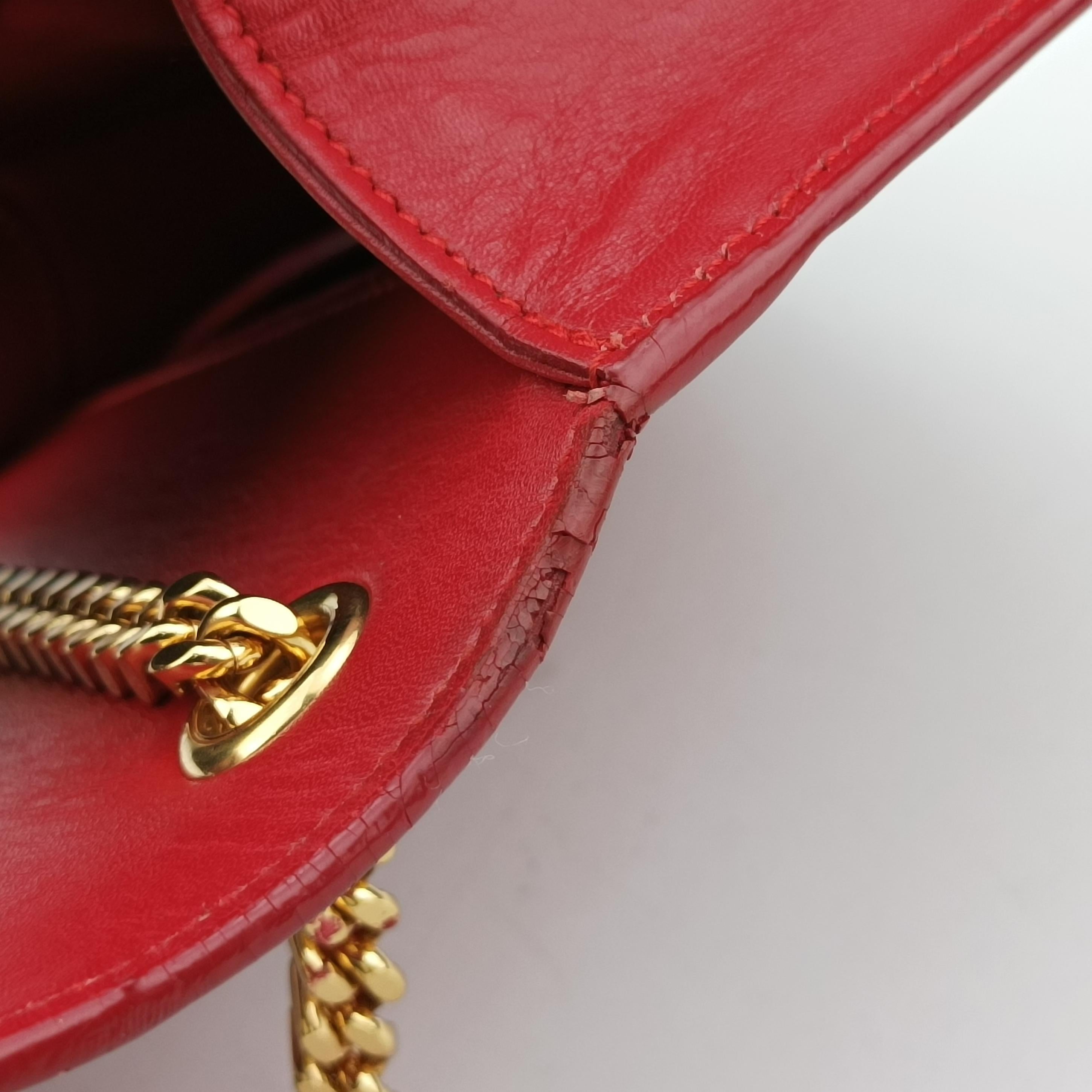 Pre-owned Yves Saint Laurent KATE Red Leather 354120 shoulderbag | stylenewstar