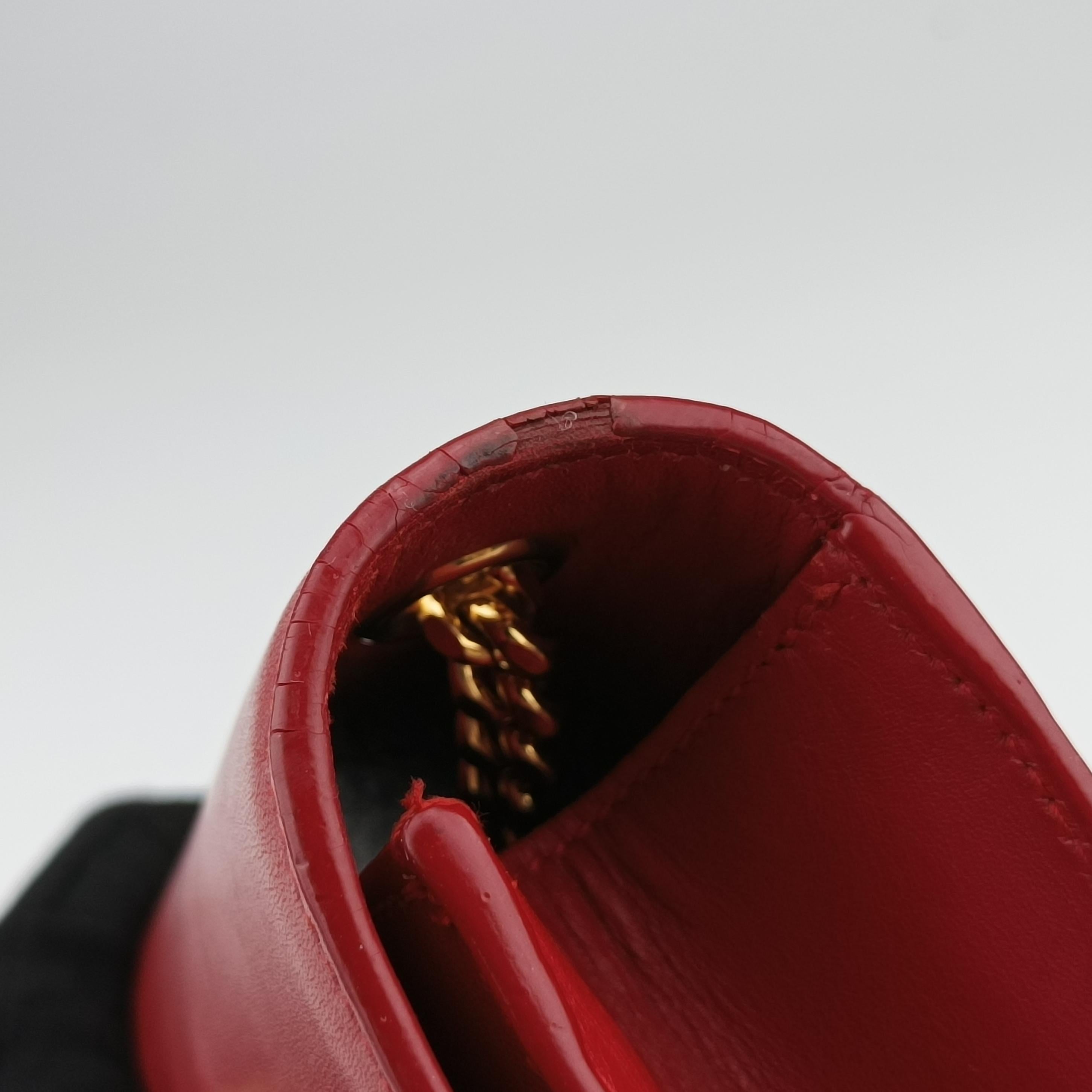 Pre-owned Yves Saint Laurent KATE Red Leather 354120 shoulderbag | stylenewstar