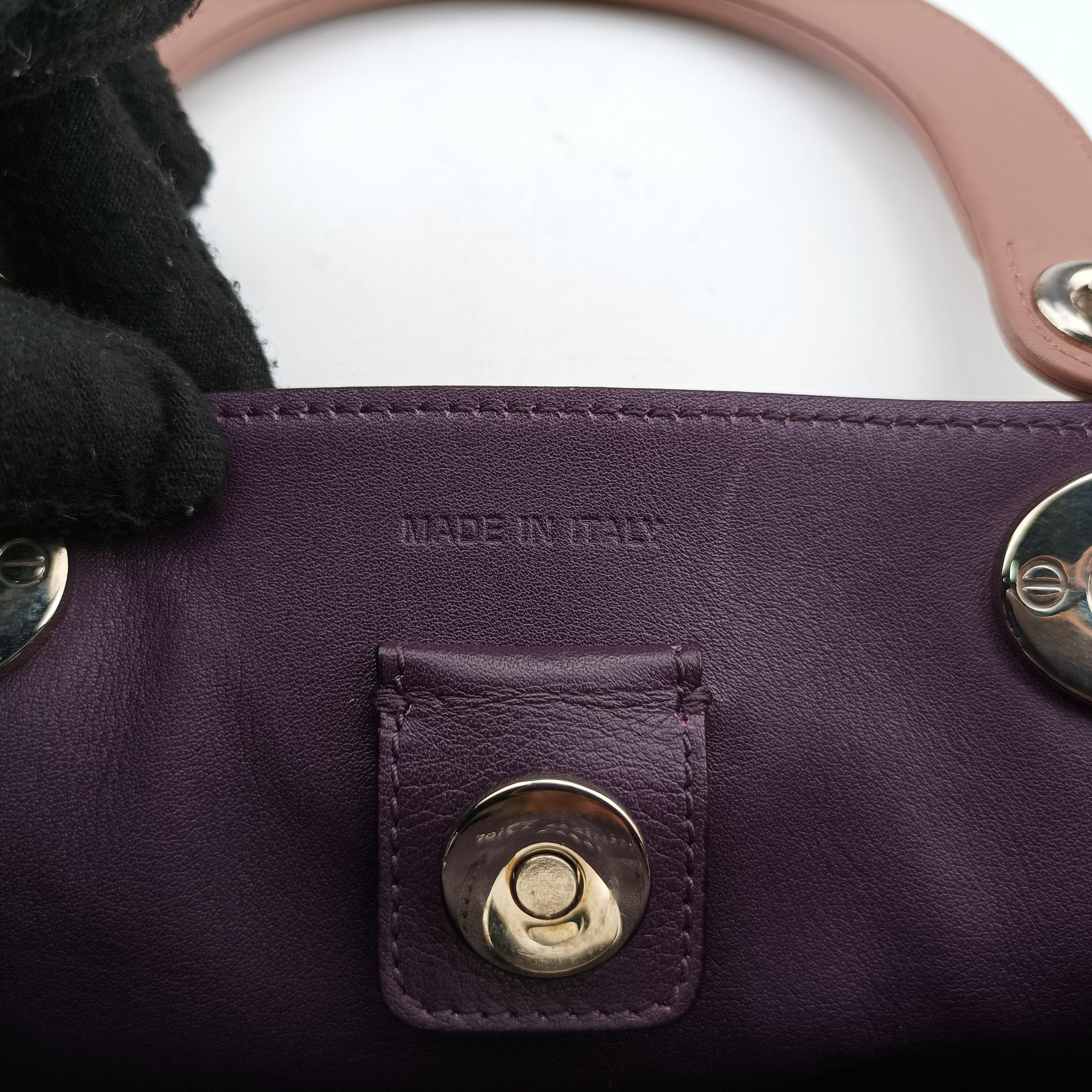 Pre-owned Christian Dior Diorissimo Pink Leather  shoulderbag | stylenewstar