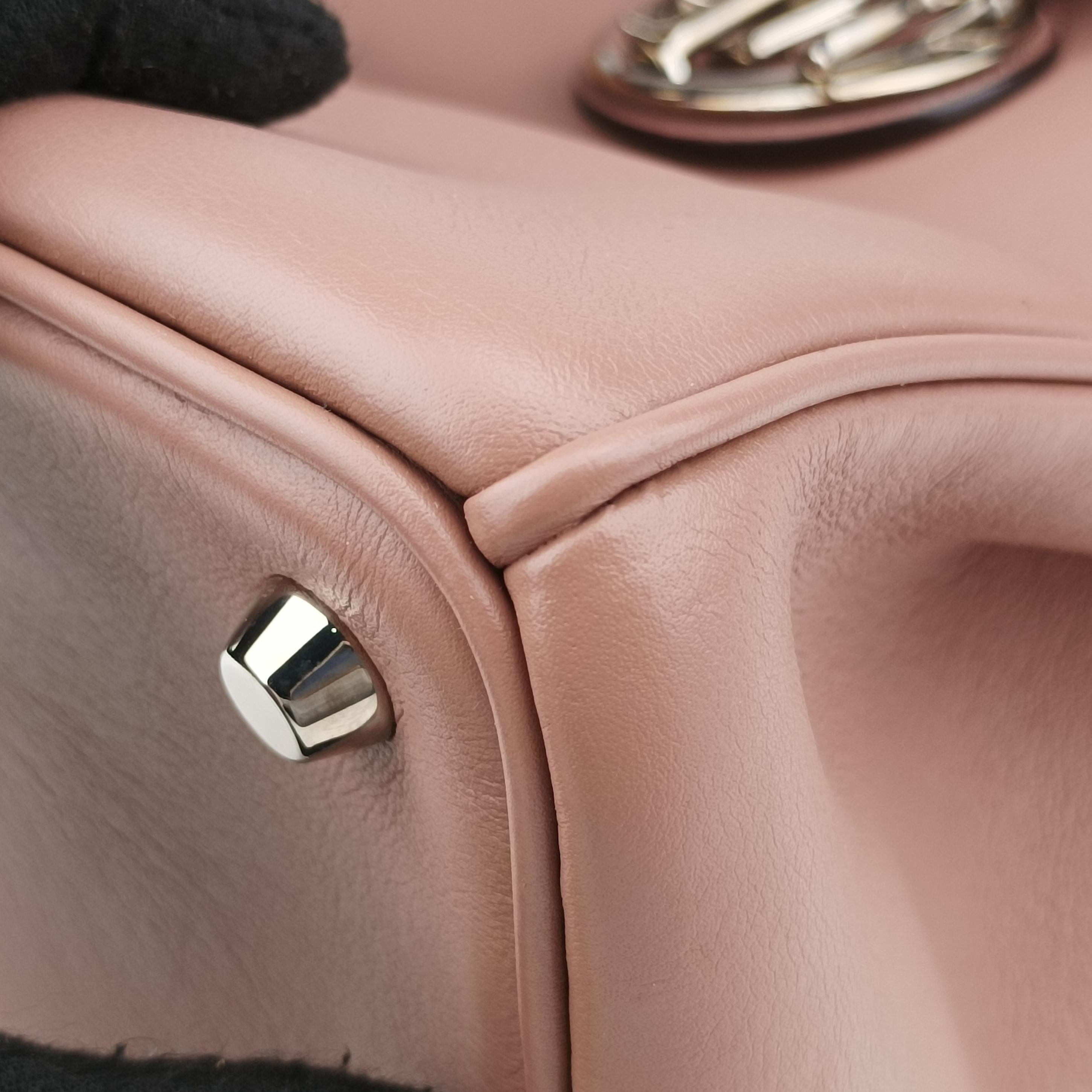 Pre-owned Christian Dior Diorissimo Pink Leather  shoulderbag | stylenewstar