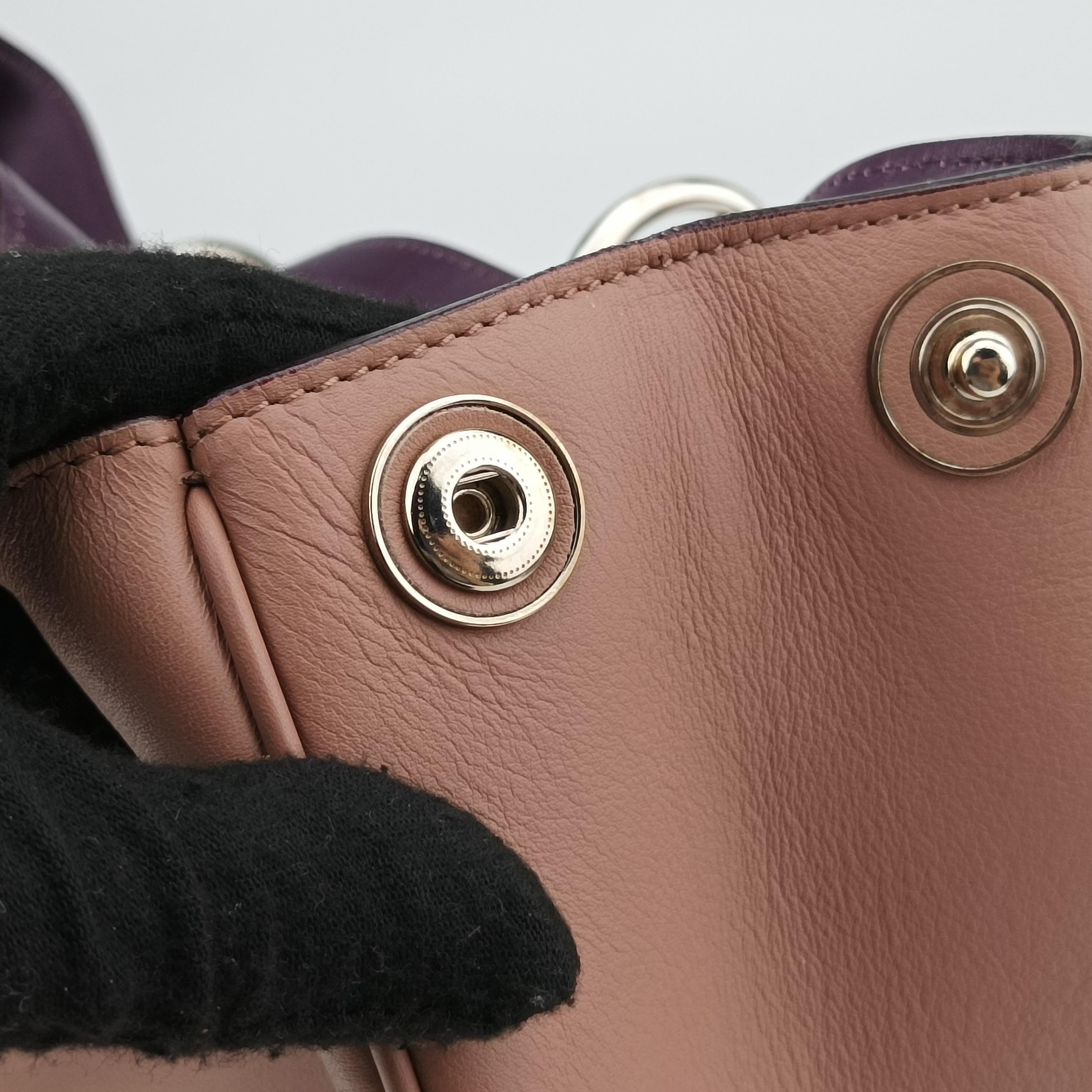 Pre-owned Christian Dior Diorissimo Pink Leather  shoulderbag | stylenewstar