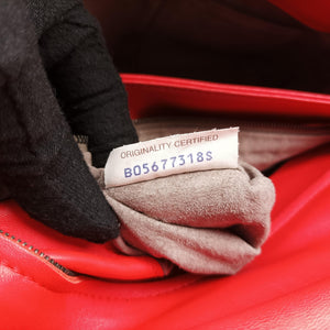 Pre-owned Bottega Veneta Intrecciato Olimpia Red lambskin  shoulderbag | stylenewstar