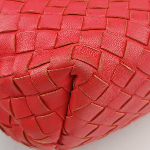 Pre-owned Bottega Veneta Intrecciato Olimpia Red lambskin  shoulderbag | stylenewstar