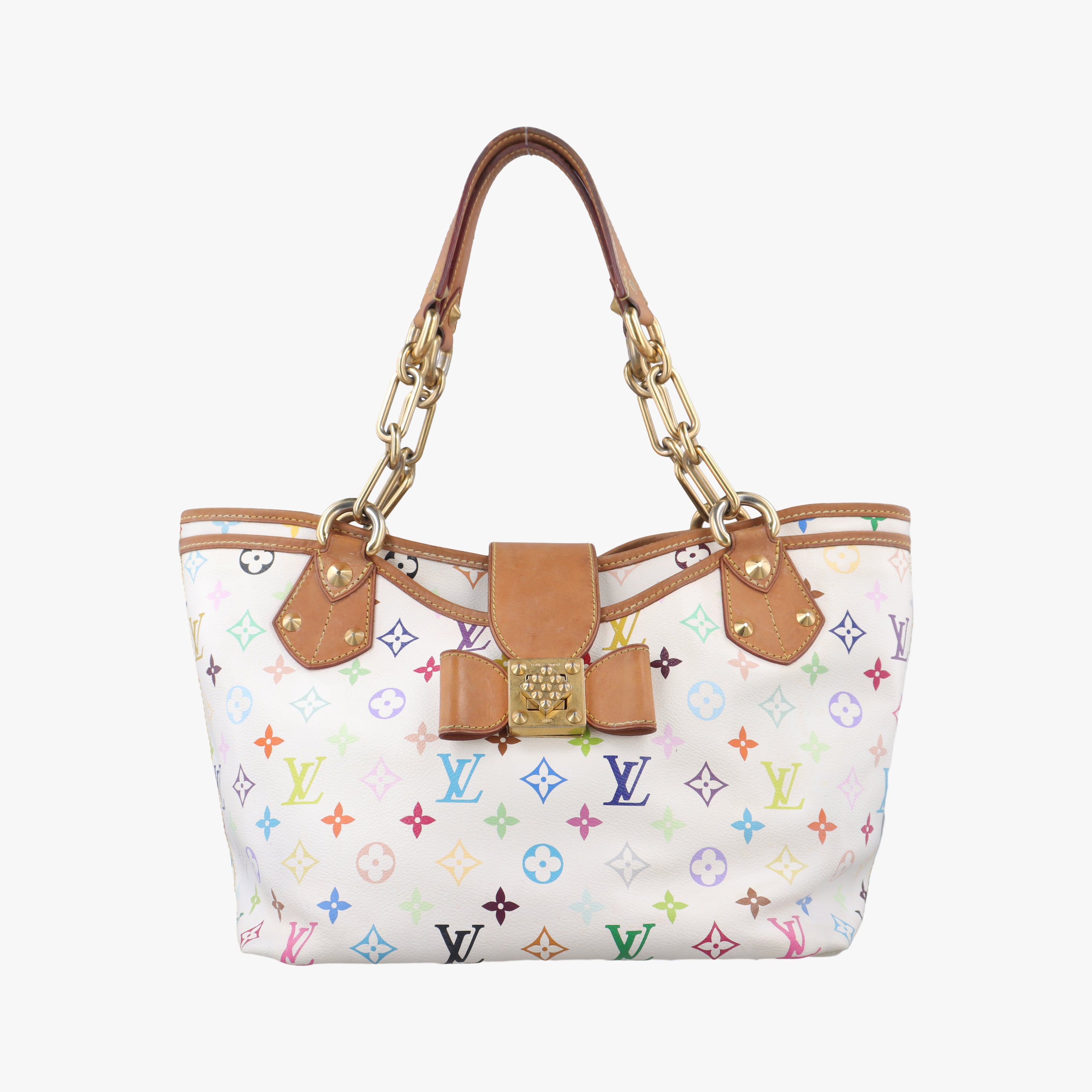 Pre-owned Louis Vuitton ANNIE GM white Monogram Multicolor M40303 shoulderbag | stylenewstar