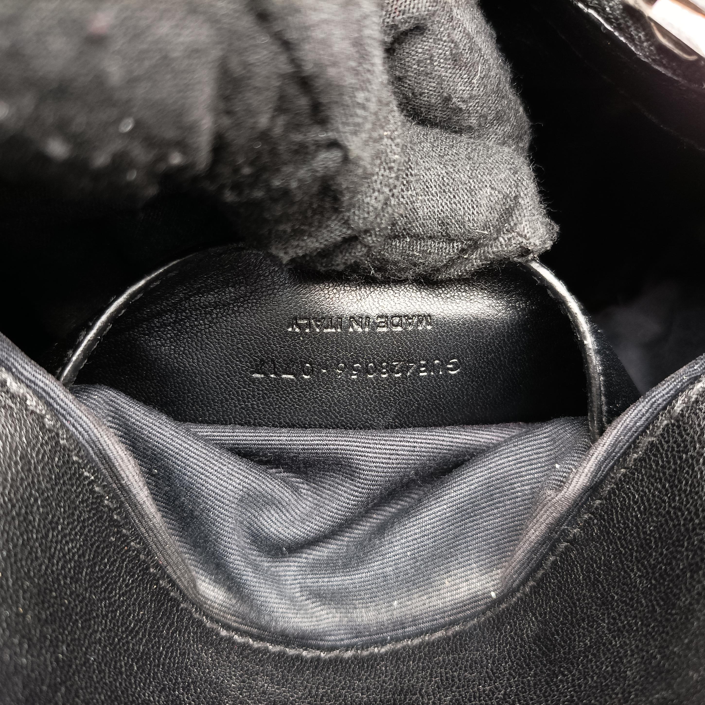 Pre-owned Yves Saint Laurent COLLEGE Black Leather 428056 shoulderbag | stylenewstar