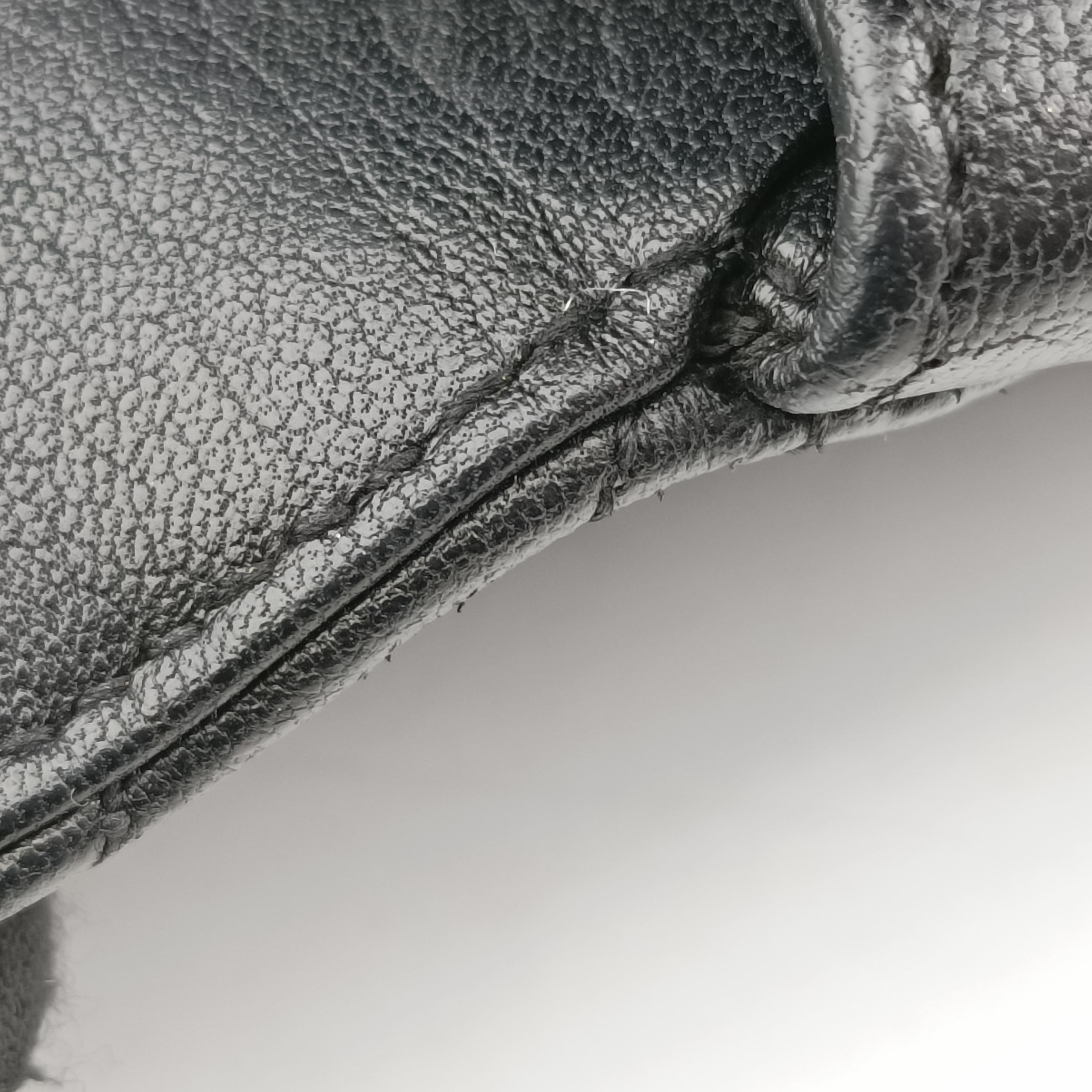 Pre-owned Yves Saint Laurent COLLEGE Black Leather 428056 shoulderbag | stylenewstar