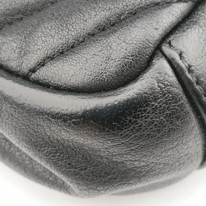 Pre-owned Yves Saint Laurent COLLEGE Black Leather 428056 shoulderbag | stylenewstar