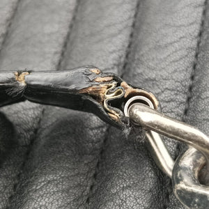 Pre-owned Yves Saint Laurent COLLEGE Black Leather 428056 shoulderbag | stylenewstar