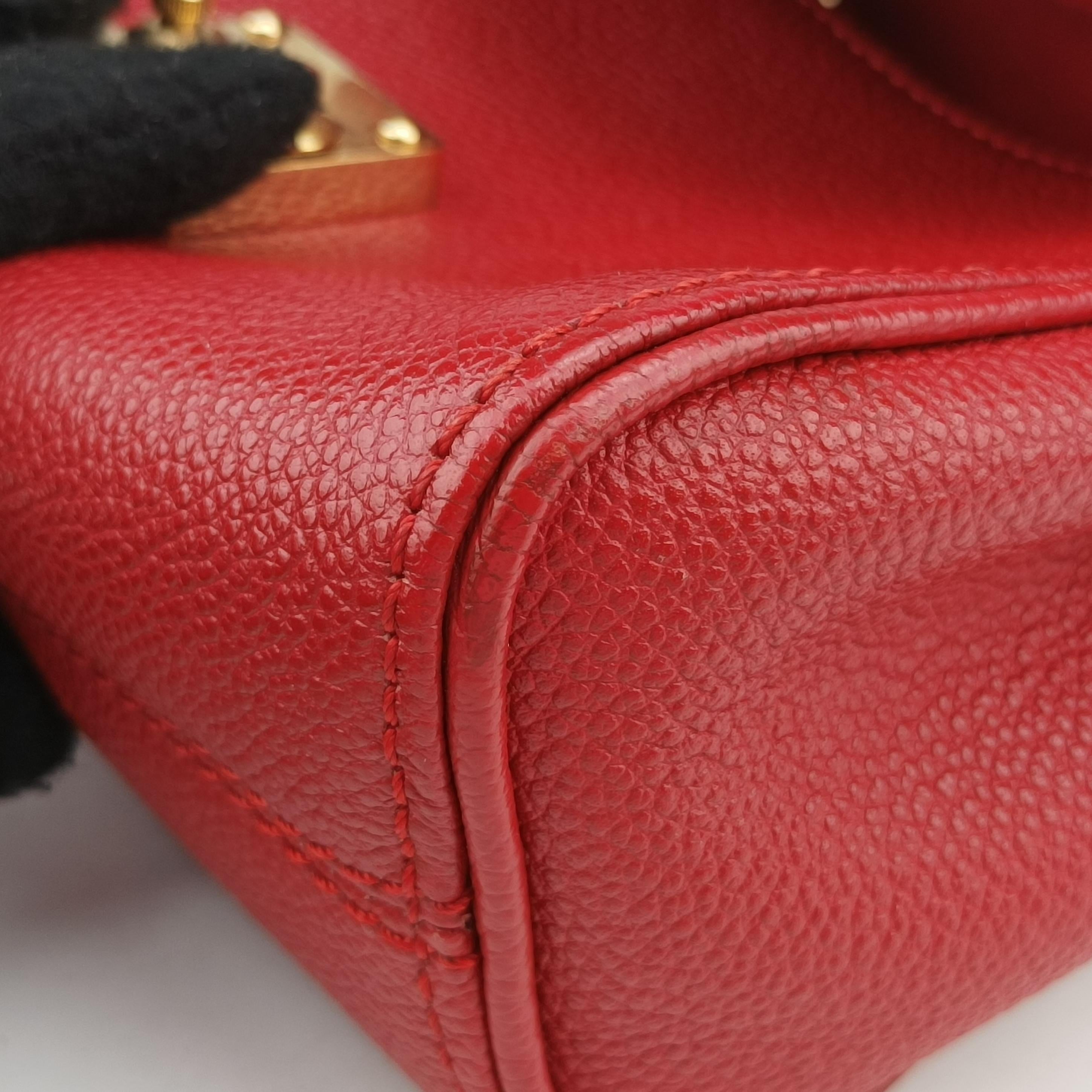 Pre-owned Louis Vuitton Saint-Germain BB red Monogram Empreinte M94553 shoulderbag | stylenewstar