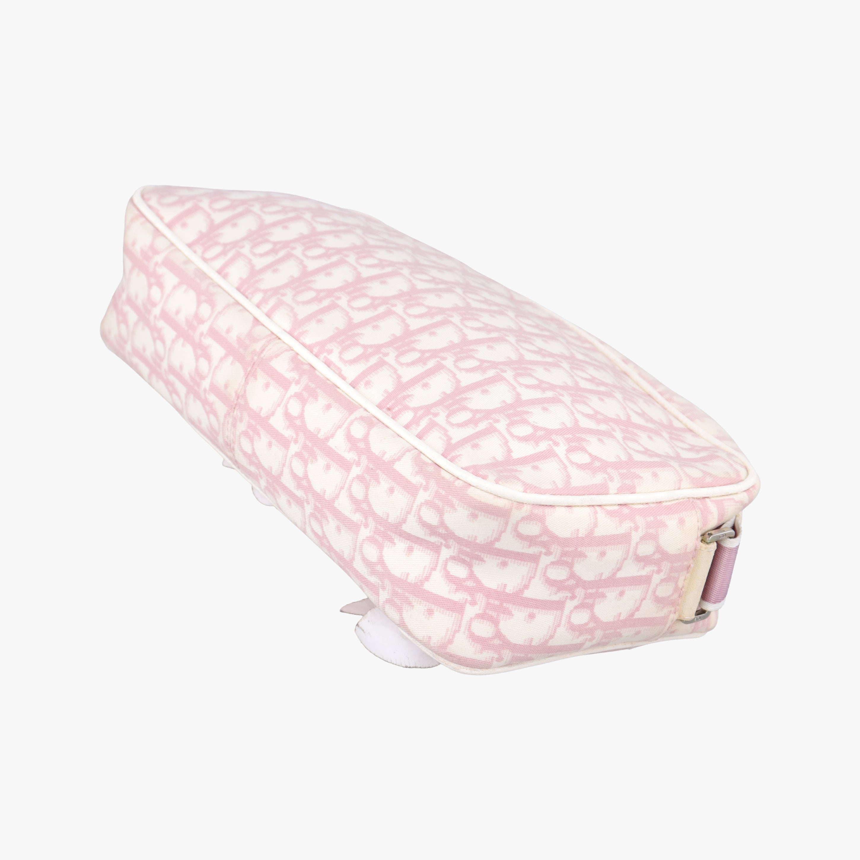 Pre-owned Christian Dior Trotter pink×Multicolour canvas  shoulderbag | stylenewstar