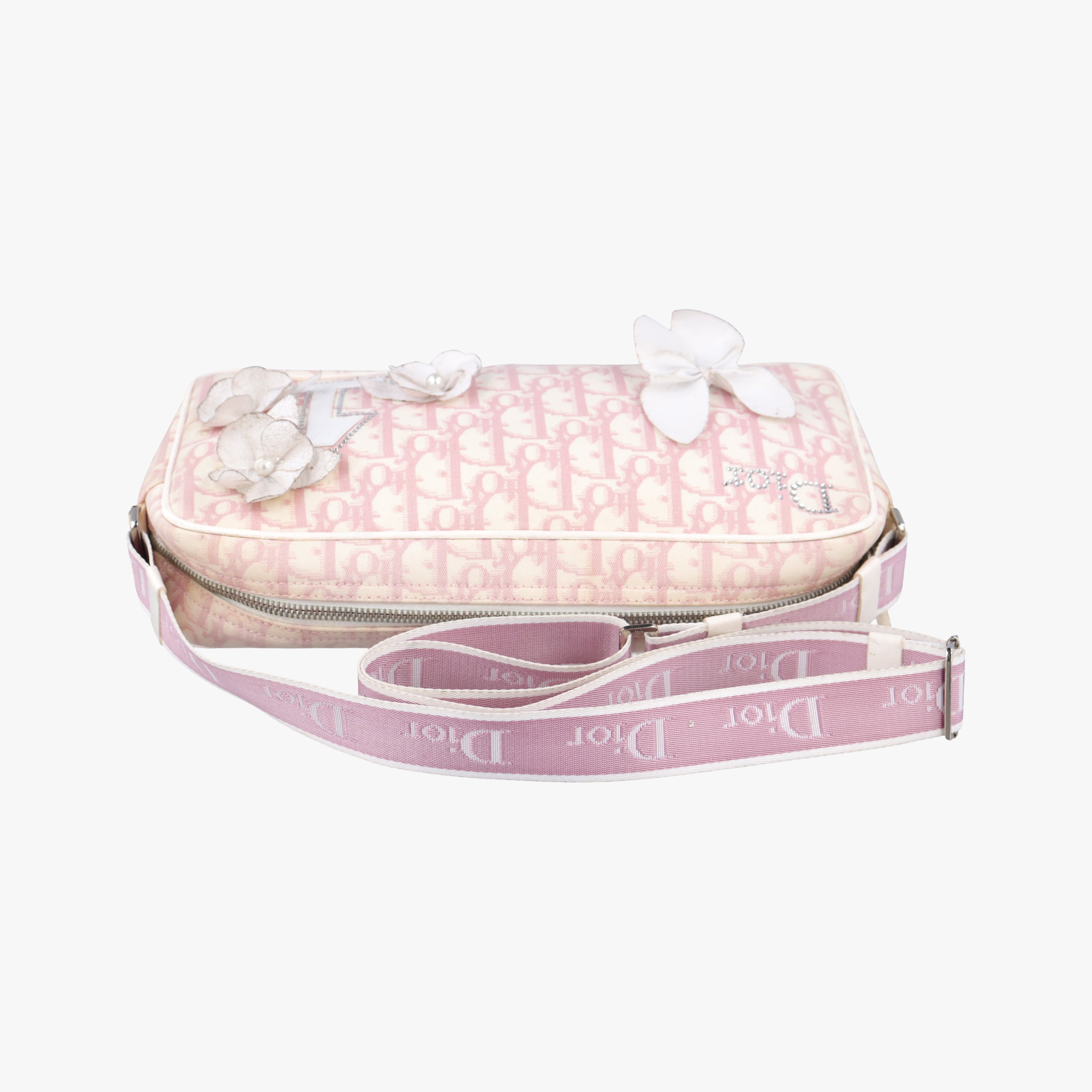 Pre-owned Christian Dior Trotter pink×Multicolour canvas  shoulderbag | stylenewstar