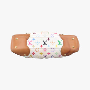 Pre-owned Louis Vuitton JUDY MM white Monogram Multicolor M40255 shoulderbag | stylenewstar