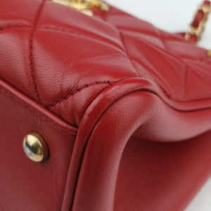 Pre-owned Chanel Matelasse Red Leather A67620 shoulderbag | stylenewstar