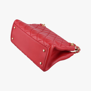 Pre-owned Chanel Matelasse Red Leather A67620 shoulderbag | stylenewstar