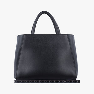 Pre-owned Fendi Petite 2 JOURS Black x Multicolor Leather 8BH253 shoulderbag | stylenewstar