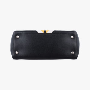 Pre-owned Fendi Petite 2 JOURS Black x Multicolor Leather 8BH253 shoulderbag | stylenewstar